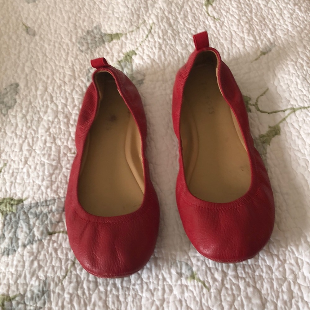 Talbots Red Leather Flats